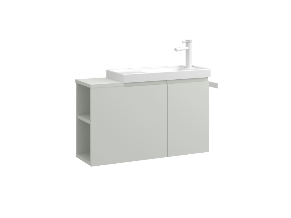 Wastafelmeubel "Ferla 80" - 80 x 22 x 45 cm - Matte Cashmere