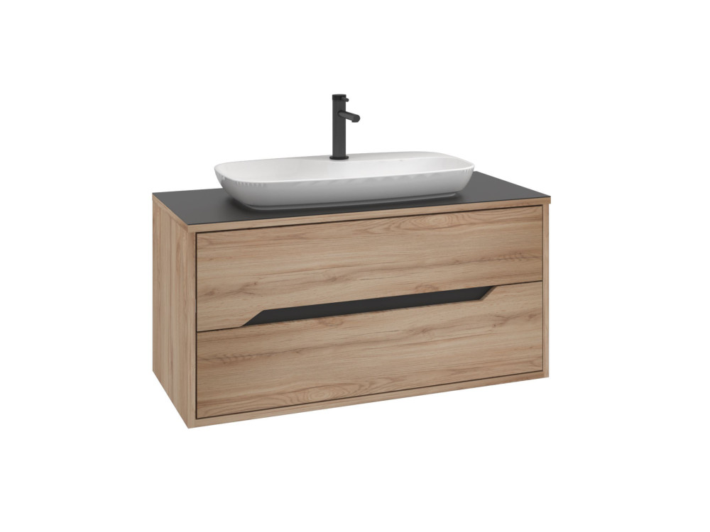 Wastafelmeubel "Galia 100 v2" -  cm - Eiken