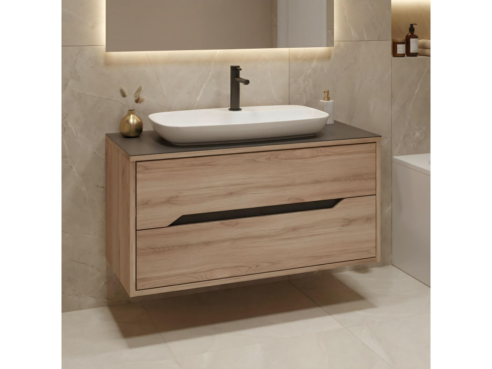 Wastafelmeubel "Galia 100 v2" -  cm - Eiken