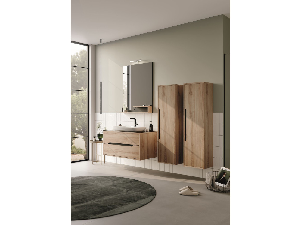 Wastafelmeubel "Galia 100 v2" -  cm - Eiken