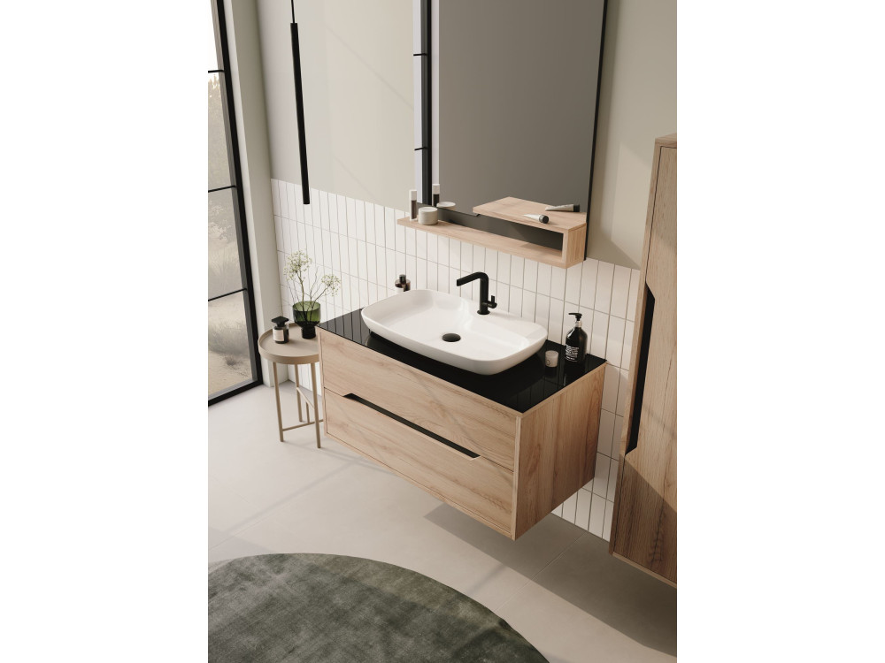 Wastafelmeubel "Galia 100 v2" -  cm - Eiken