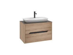 Wastafelmeubel "Galia 80 v2" - 80 x 50 x 50 cm - Eiken