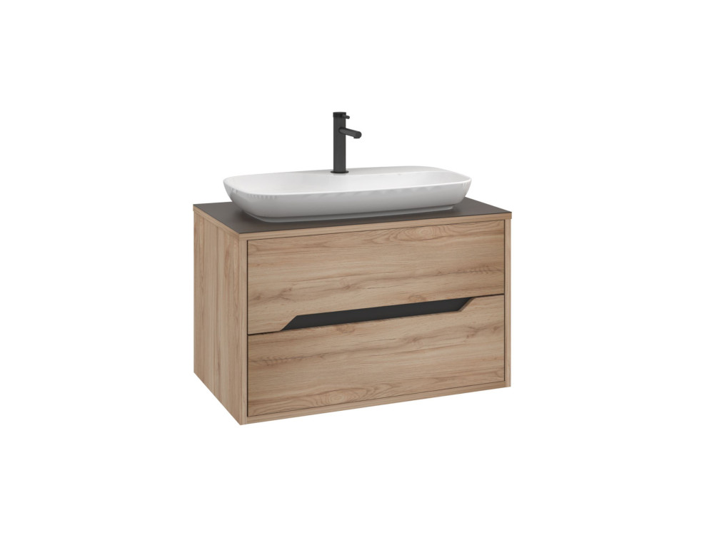 Wastafelmeubel "Galia 80 v2" - 80 x 50 x 50 cm - Eiken