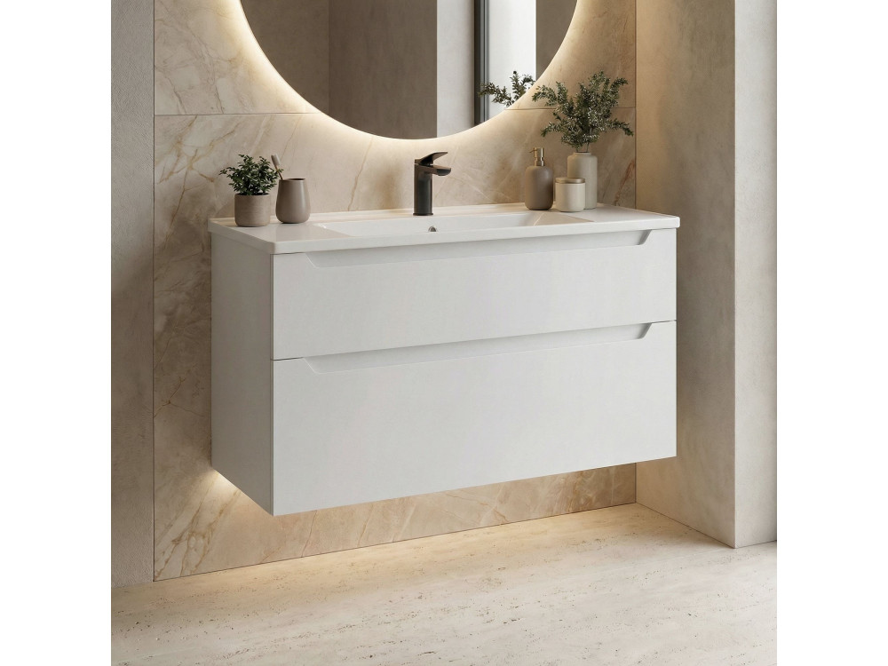 Wastafelmeubel "Messina 100 v2" - 100 x 45 x 55 cm - Matwit