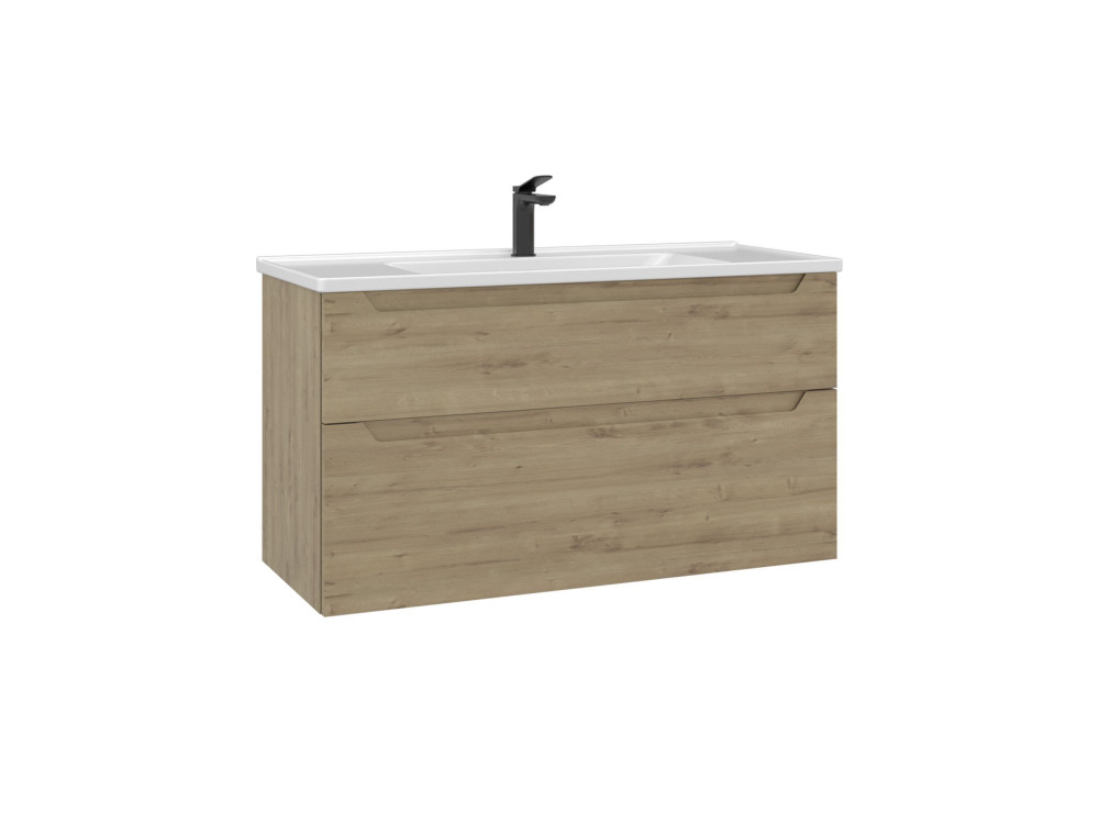 Wastafelmeubel "Messina 100 v2" - 100 x 45 x 55 cm - Eiken