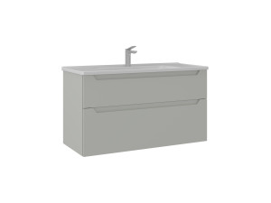 Wastafelmeubel "Messina 100 v2" - 100 x 45 x 55 cm - Matte Cashmere