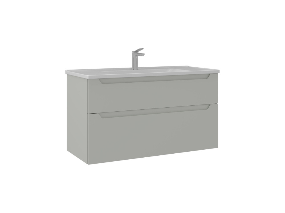 Wastafelmeubel "Messina 100 v2" - 100 x 45 x 55 cm - Matte Cashmere