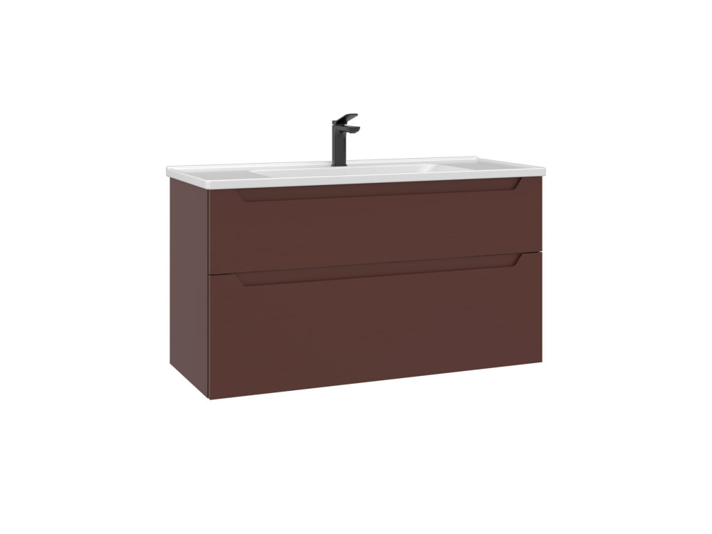 Wastafelmeubel "Messina 100 v2" - 100 x 45 x 55 cm - Matte Red