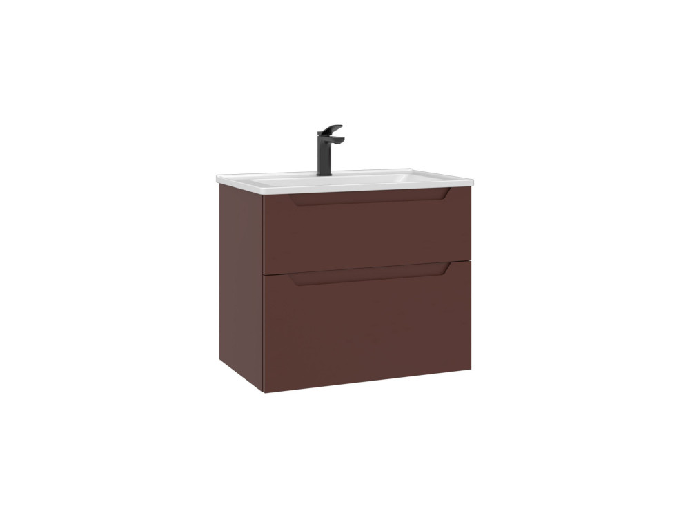 Wastafelmeubel "Messina 65 v2" - 65 x 45 x 55 cm - Matte Red