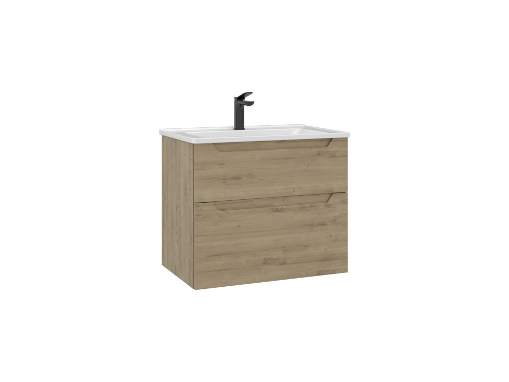 Wastafelmeubel "Messina 65 v2" - 65 x 45 x 55 cm - Eiken