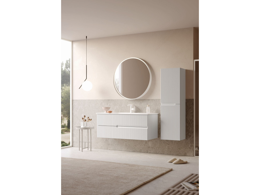 Wastafelmeubel met spiegel (2-delig) "Moonlight 120 v2" - 121 x 51 x 51 cm - Matwit