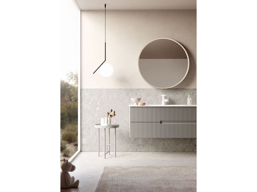 Wastafelmeubel met spiegel (2-delig) "Moonlight 120 v2" - 121 x 51 x 51 cm - Matte Mink