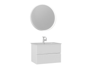 Wastafelmeubel met spiegel (2-delig) "Moonlight 70 v2" - 71 x 51 x 51 cm - Matwit