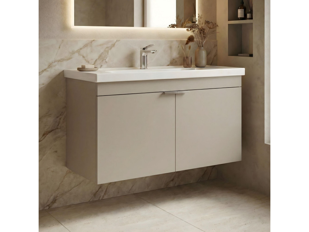 Wastafelmeubel "Desna 100" - 100 x 45 x 58 cm - Zandkleur