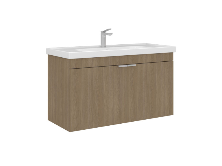 Wastafelmeubel "Desna 100" - 100 x 45 x 58 cm - Sonomo Oak