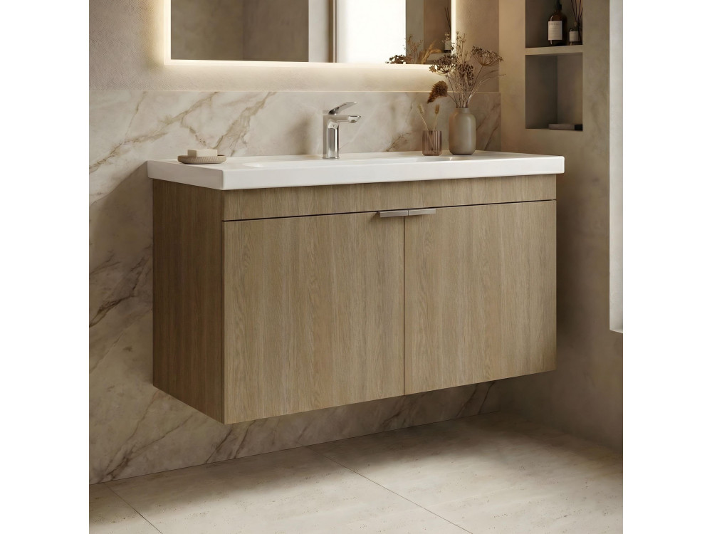 Wastafelmeubel "Desna 100" - 100 x 45 x 58 cm - Sonomo Oak