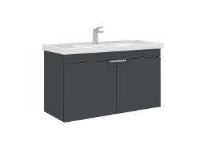 Wastafelmeubel "Desna 100" - 100 x 45 x 58 cm - Mat antraciet