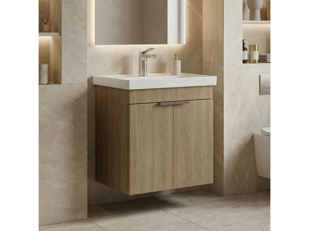 Wastafelmeubel "Desna 50" - 50 x 38 x 58 cm - Sonomo Oak