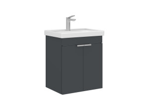 Wastafelmeubel "Desna 50" - 50 x 38 x 58 cm - Mat antraciet