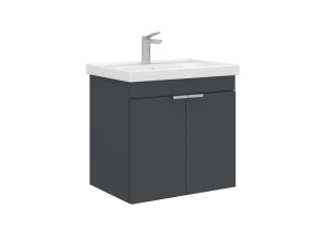 Wastafelmeubel "Desna 60" - 60 x 45 x 58 cm - Mat antraciet