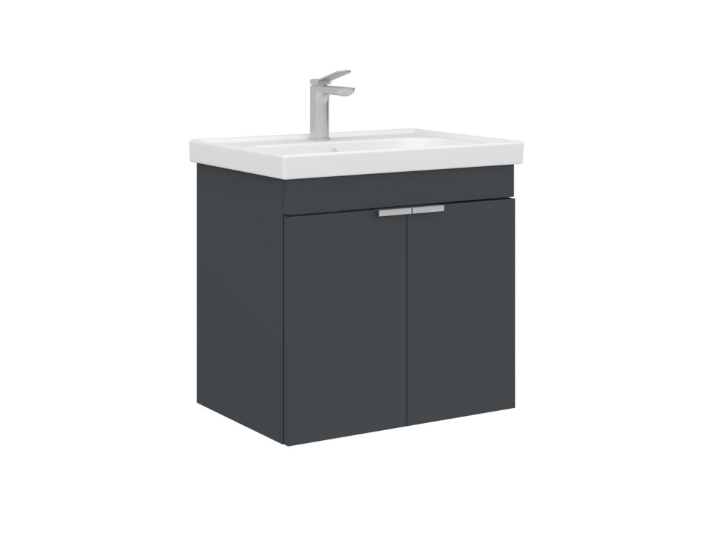 Wastafelmeubel "Desna 60" - 60 x 45 x 58 cm - Mat antraciet