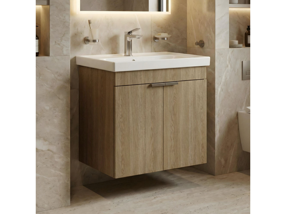 Wastafelmeubel "Desna 60" - 60 x 45 x 58 cm - Sonomo Oak