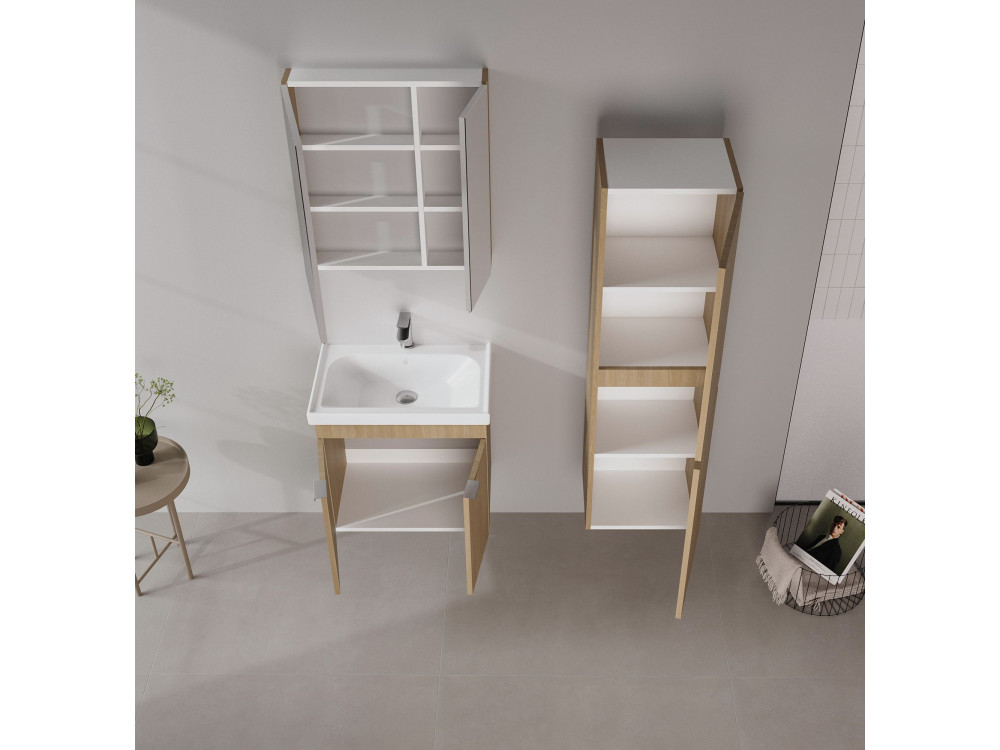 Wastafelmeubel "Desna 60" - 60 x 45 x 58 cm - Sonomo Oak