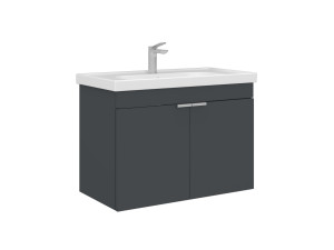 Wastafelmeubel "Desna 80" - 80 x 45 x 58 cm - Mat antraciet