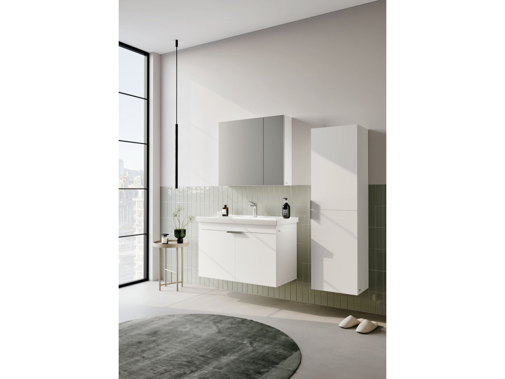 Wastafelmeubel met spiegel (2-delig) "Desna 80" - 80 x 45 x 58 cm - Matwit