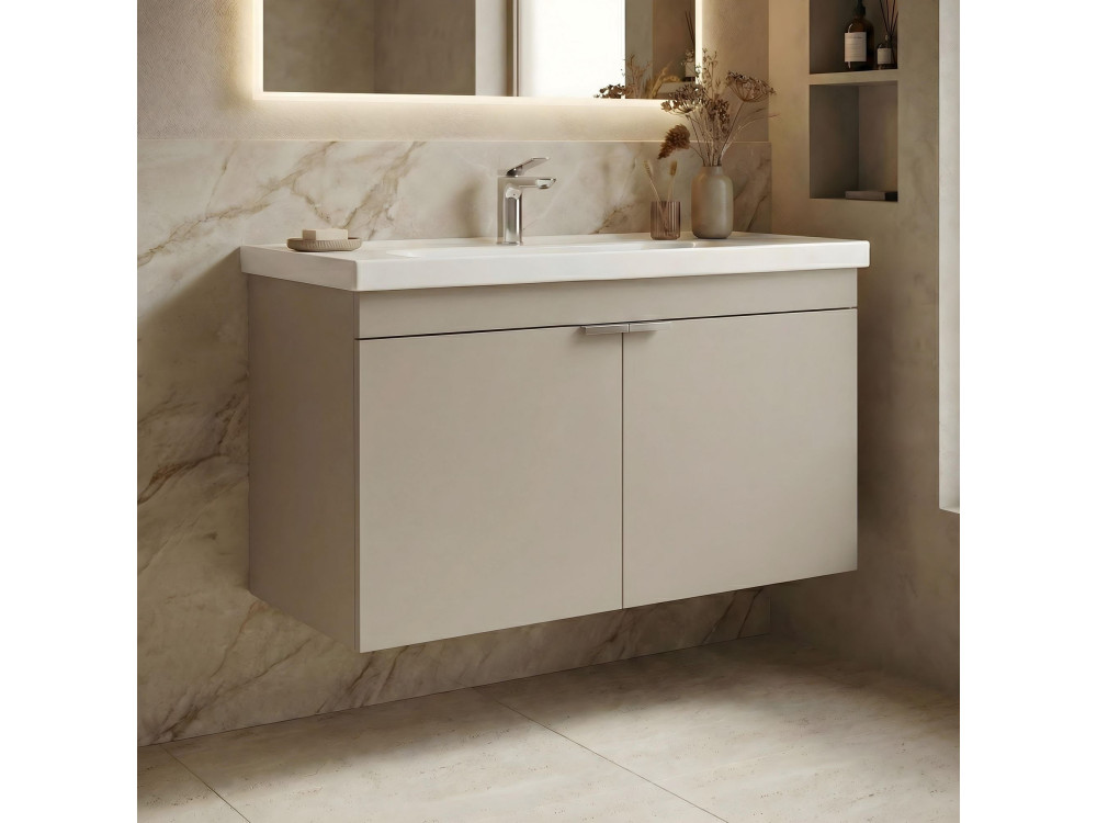 Wastafelmeubel "Desna 90" - 90 x 45 x 58 cm - Zandkleur