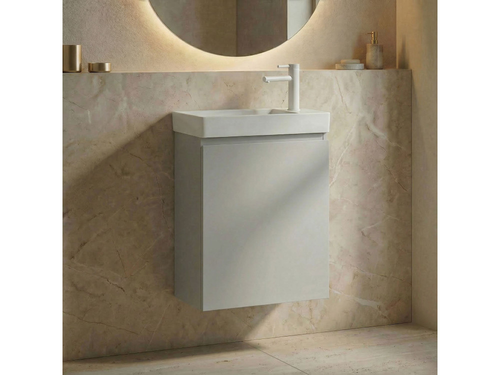 Wastafelmeubel "Ferla 40" - 40 x 22 x 50 cm - Matte Cashmere