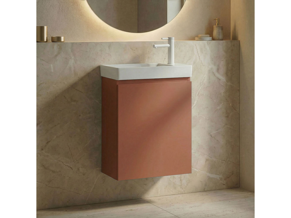 Wastafelmeubel "Ferla 40" - 40 x 22 x 50 cm - Matte Cinnamon