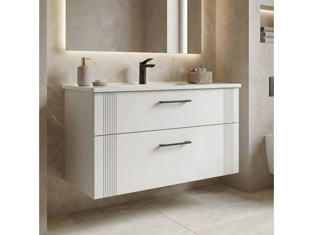 Wastafelmeubel "Bari 100 v2" - 100 x 45 x 55 cm - Matwit