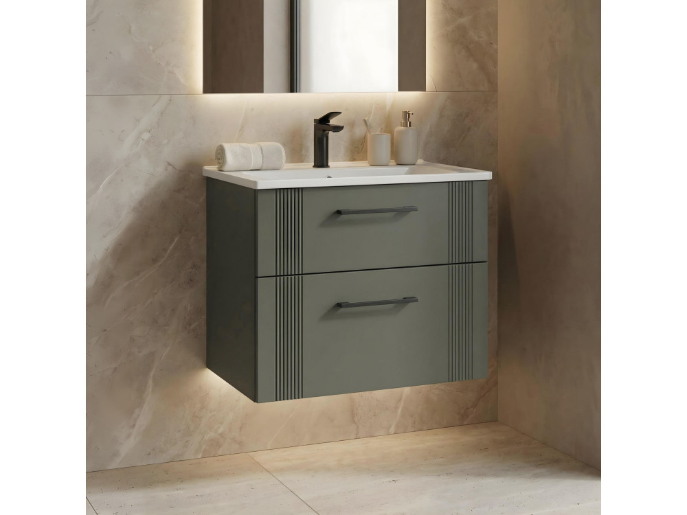 Wastafelmeubel "Bari 65 v2" - 65 x 45 x 55 cm - Matte Green