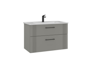 Wastafelmeubel "Bari 85 v2" - 85 x 45 x 55 cm - Matte Cashmere