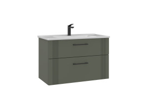 Wastafelmeubel "Bari 85 v2" - 85 x 45 x 55 cm - Matte Green