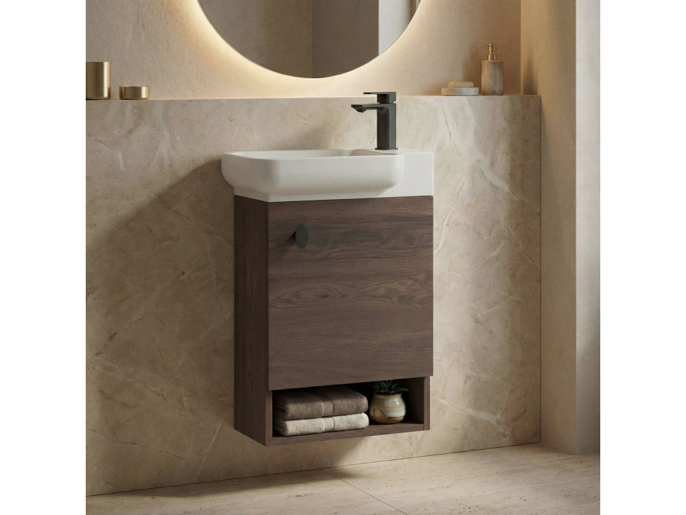 Wastafelkast "Begonya 55" - 53 x 33 x 75 cm - Dark Walnut