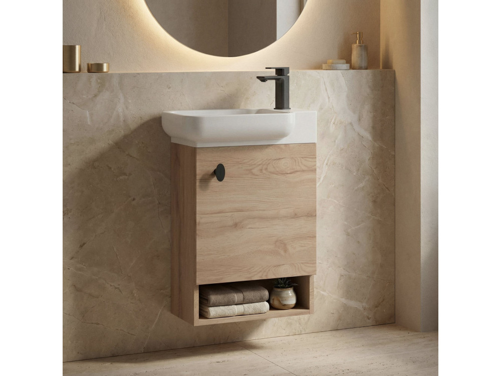 Wastafelmeubel "Begonya 55" - 53 x 33 x 75 cm - Eiken