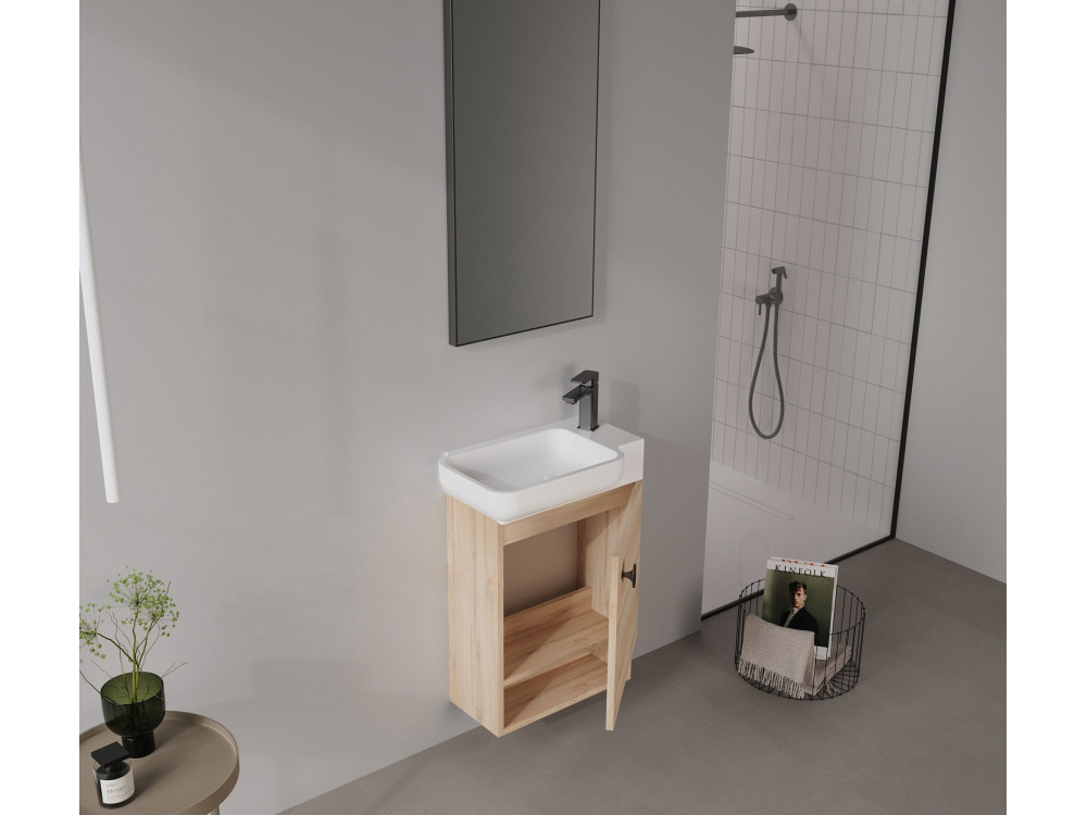 Wastafelmeubel "Begonya 55" - 53 x 33 x 75 cm - Eiken