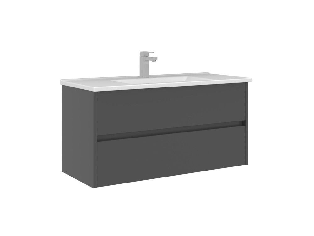 Wastafelmeubel "Arno 100" - 100 x 45 x 52 cm - Antraciet
