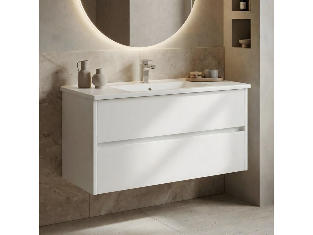 Wastafelkast "Arno 100" - 100 x 45 x 52 cm - Wit