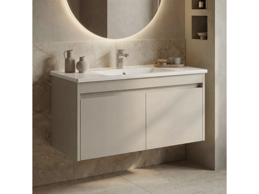 Wastafelmeubel "Arno 100" - 100 x 45 x 52 cm - Cashmere