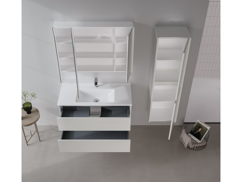 Wastafelmeubel "Arno 100" - 100 x 45 x 52 cm - Cashmere