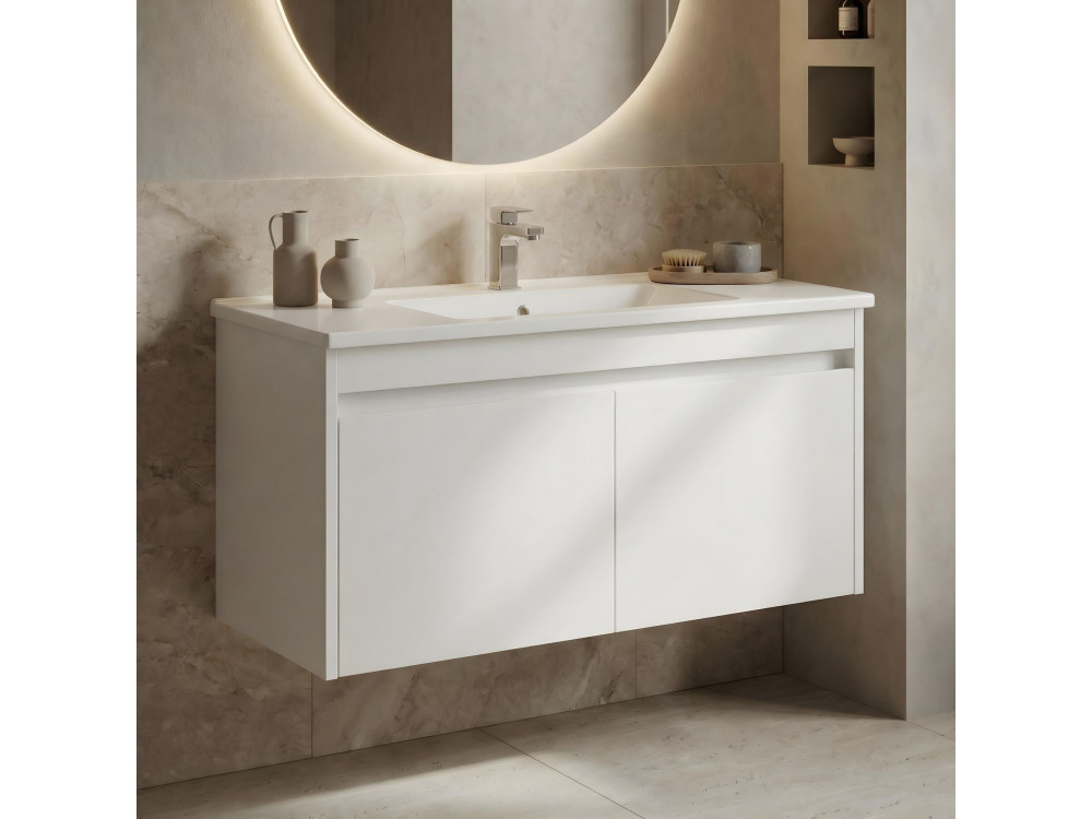 Wastafelkast "Arno 100" - 100 x 45 x 52 cm - Wit