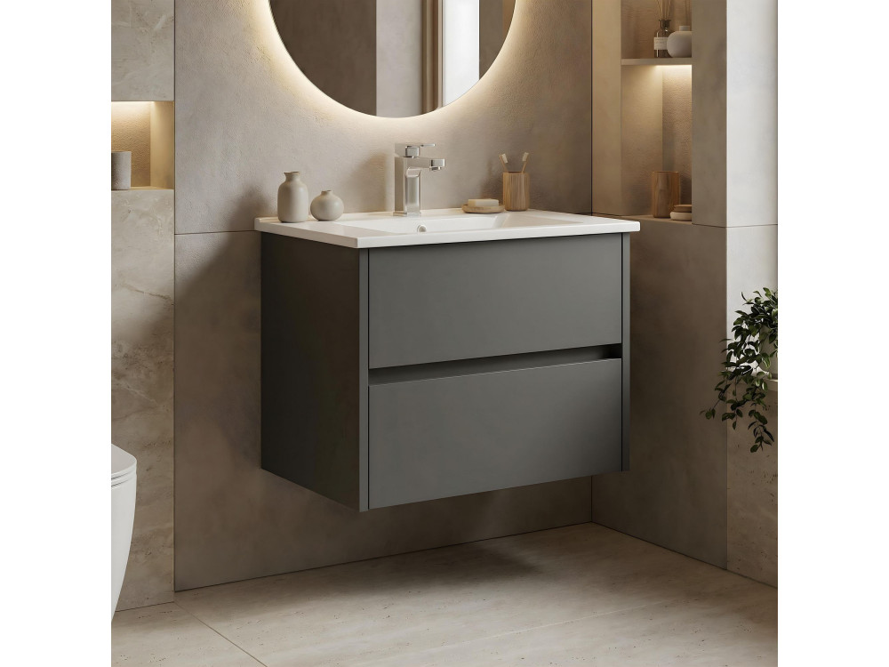Wastafelmeubel "Arno 65" - 65 x 45 x 52 cm - Antraciet