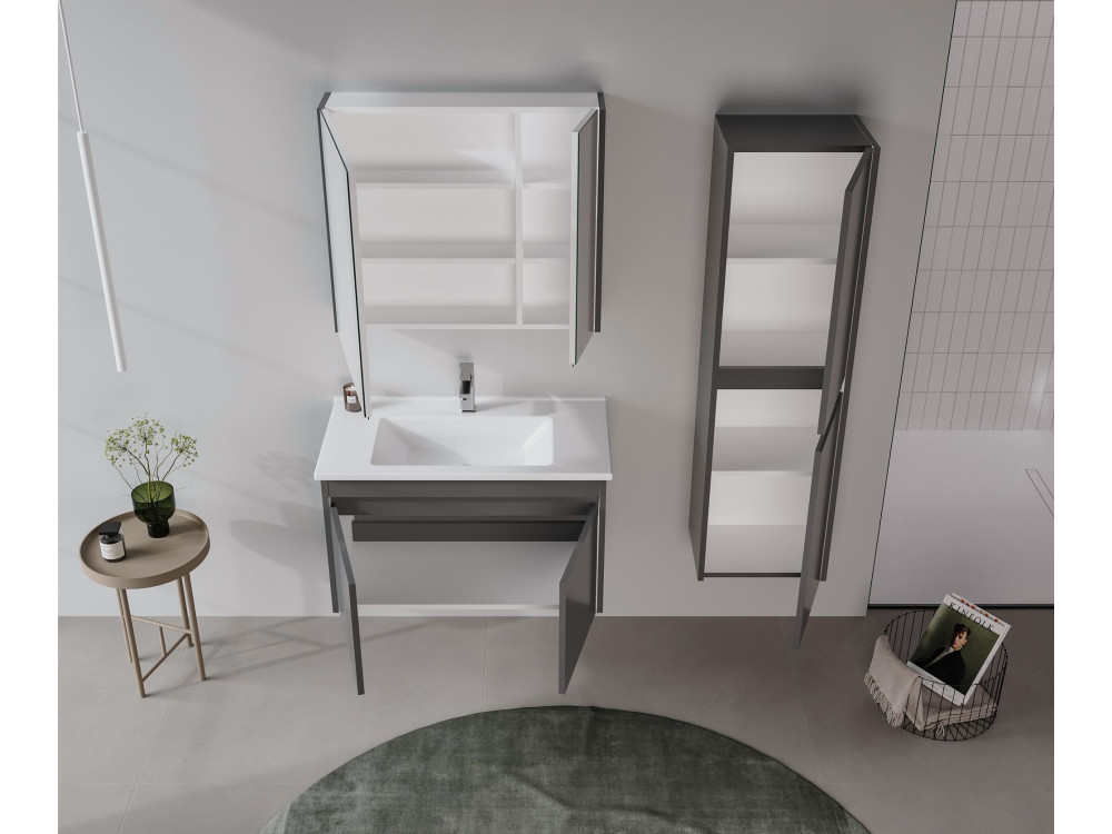 Wastafelmeubel "Arno 85" - 85 x 45 x 52 cm - Grijs