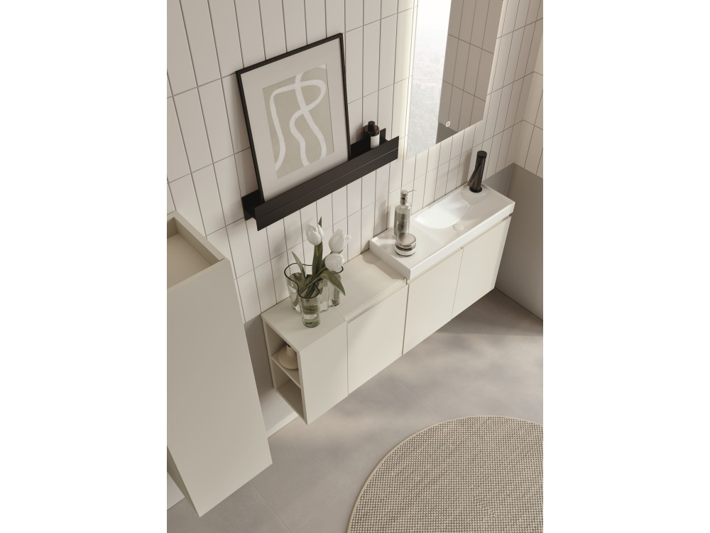 Wastafelmeubel "Ferla 110" - 110 x 22 x 45 cm - Matte Cashmere