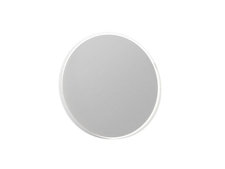 Decoratieve houten spiegel "Moonlight 90 v2" - 90 x 7 x 90 cm - matwit