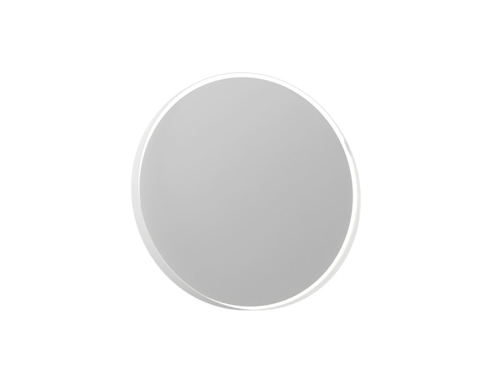Decoratieve houten spiegel "Moonlight 90 v2" - 90 x 7 x 90 cm - matwit
