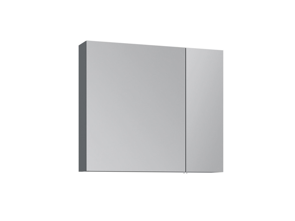 Badkamermeubel met spiegel "Nuvola 80 v2" - 75 x 16 x 66 cm - Antraciet